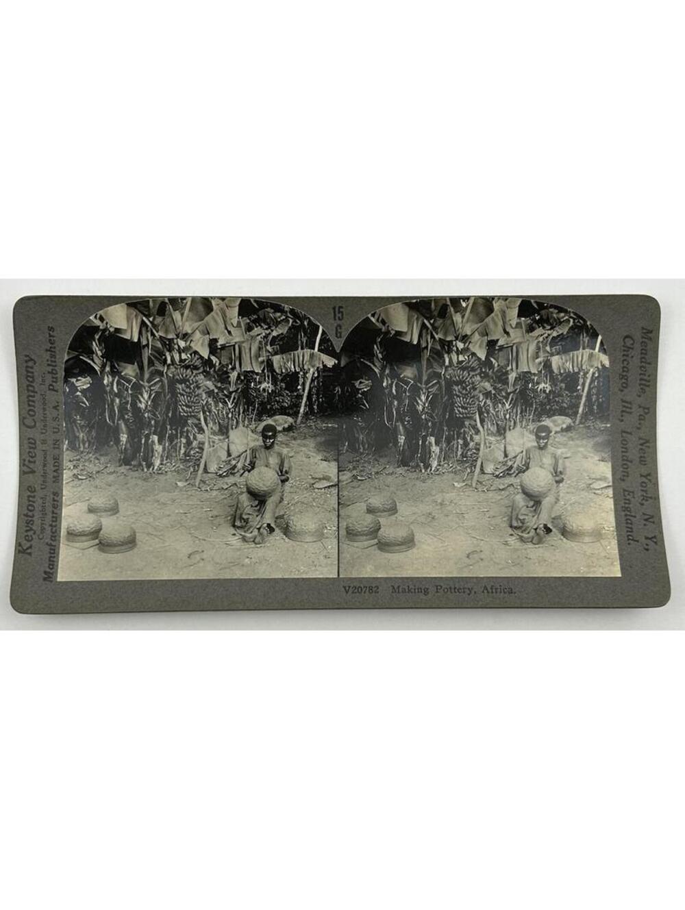Keystone Stereoview 15 V20782 Making Pottery Africa Geography Unit Photo Card L2